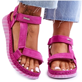 Sandales En Daim Avec Velcro Big Star LL276012 Rose
