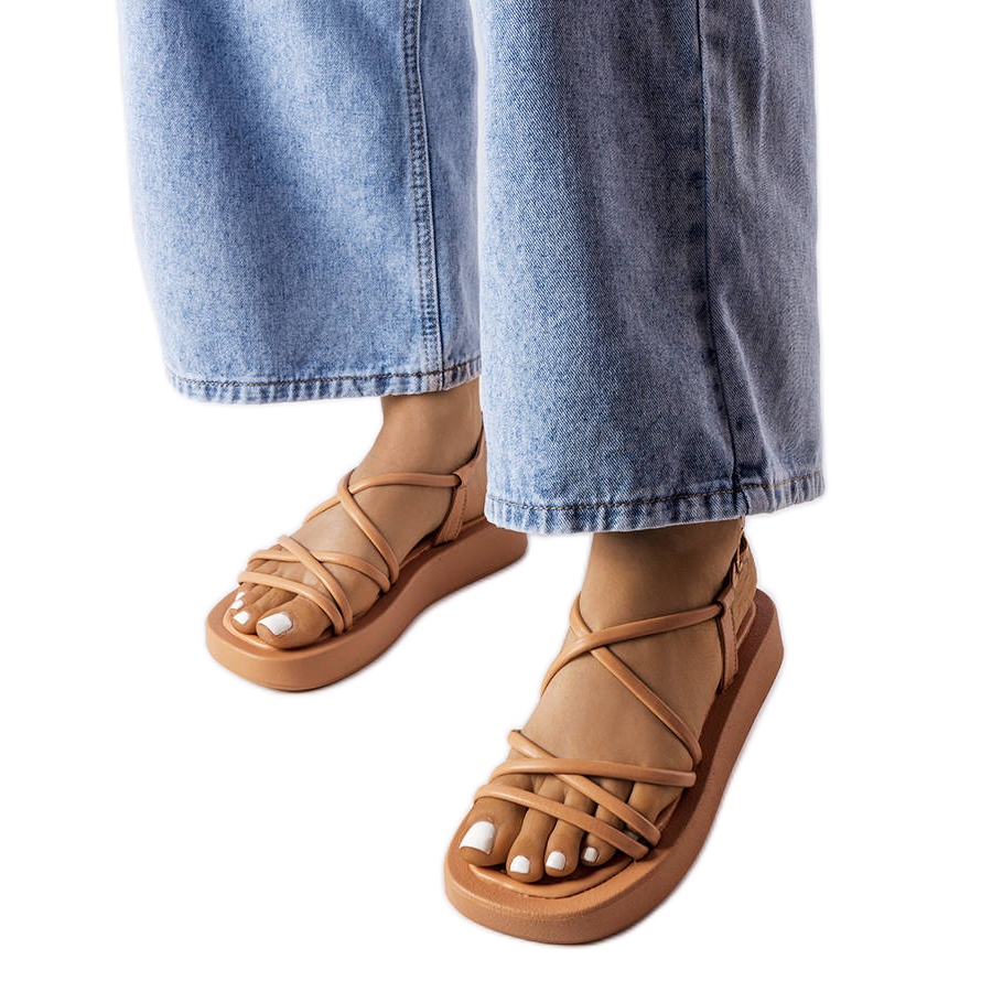 Sandales plateforme marron hotsell