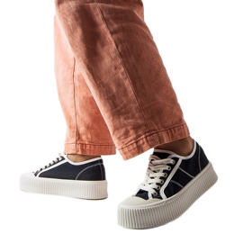 Baskets à plateforme noires de Castanthea