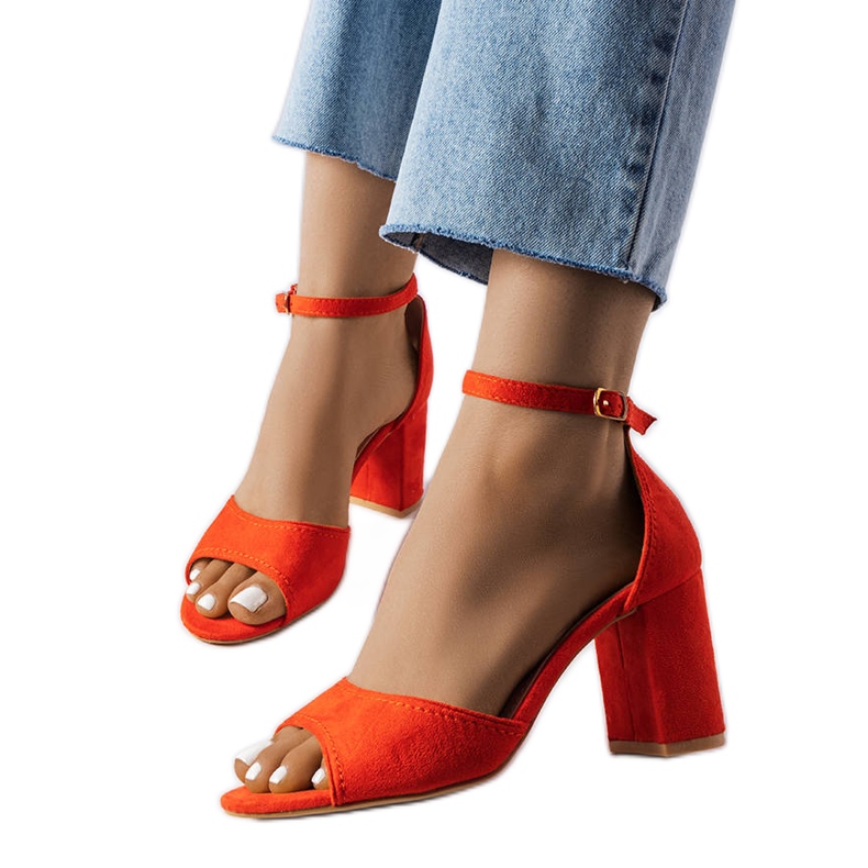 Les sandales bloc orange de Diasha