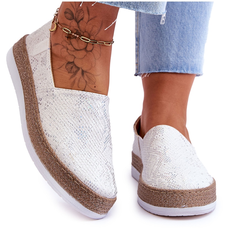 Espadrilles en Cuir Mocassins Big Star LL276004 Blanc blanche Espadrilles en Cuir Mocassins Big Star LL276004 Blanc blanche