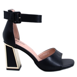 Tamara Sandales à talons géométriques noires