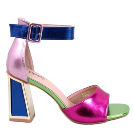 Sandales Talon Géométrique Marshmello Fuchsia rose