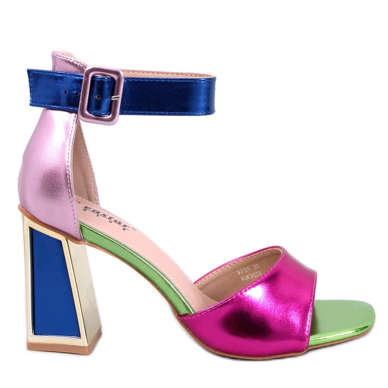 Sandales Talon Géométrique Marshmello Fuchsia rose
