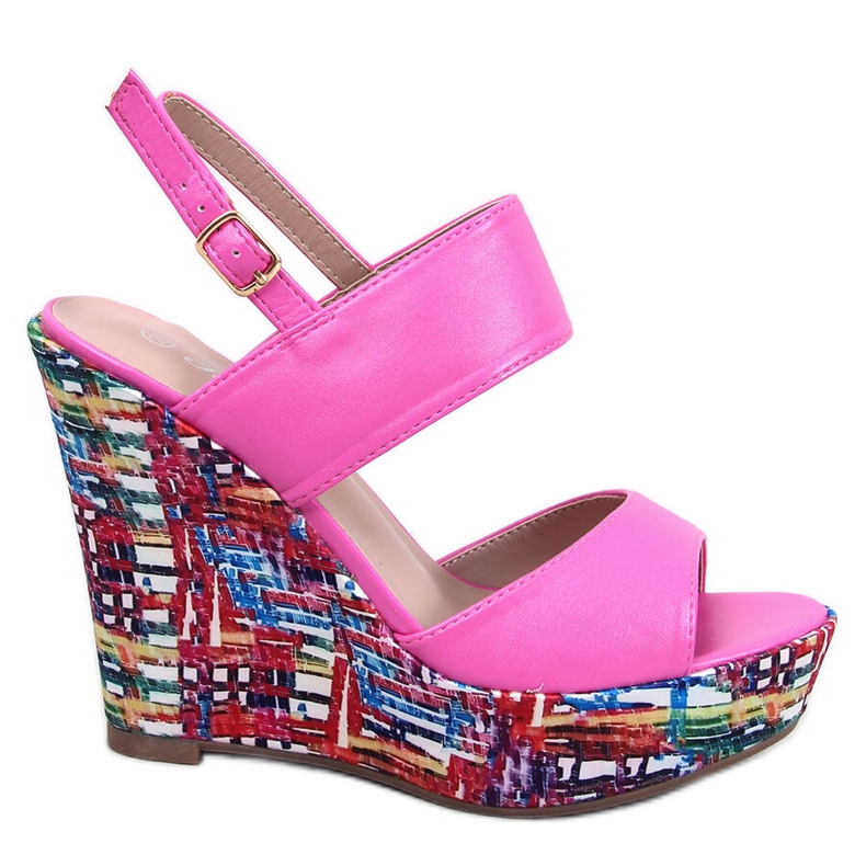 Sandales compensées colorées Homme Rose