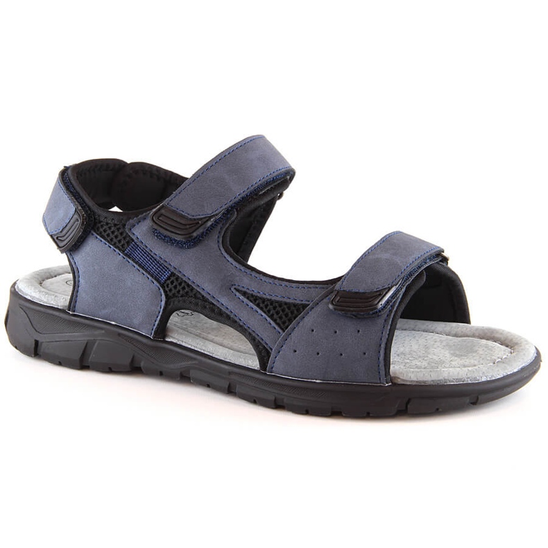 Sandales velcro homme American Club bleu marine