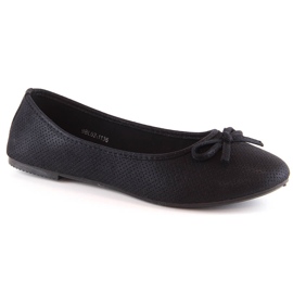 Ballerines noires à nœud pour femme eVento 1136