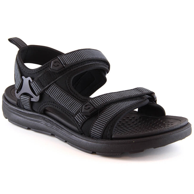 Sandales velcro homme News 5623 noires le noir