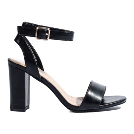 Sandales à talons hauts Shelovet noires pour femmes