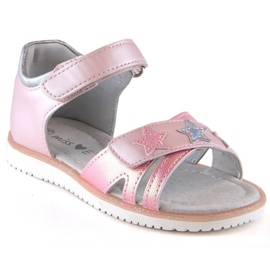 Sandales velcro Miss Jr EVE427A rose