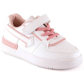 Chaussures de sport velcro Vinceza Jr JAN228 blanc