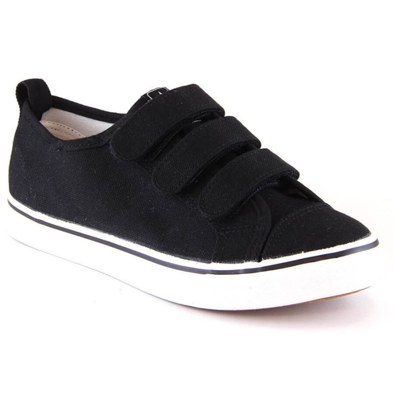 Baskets velcro News Jr EVE408B noir le noir