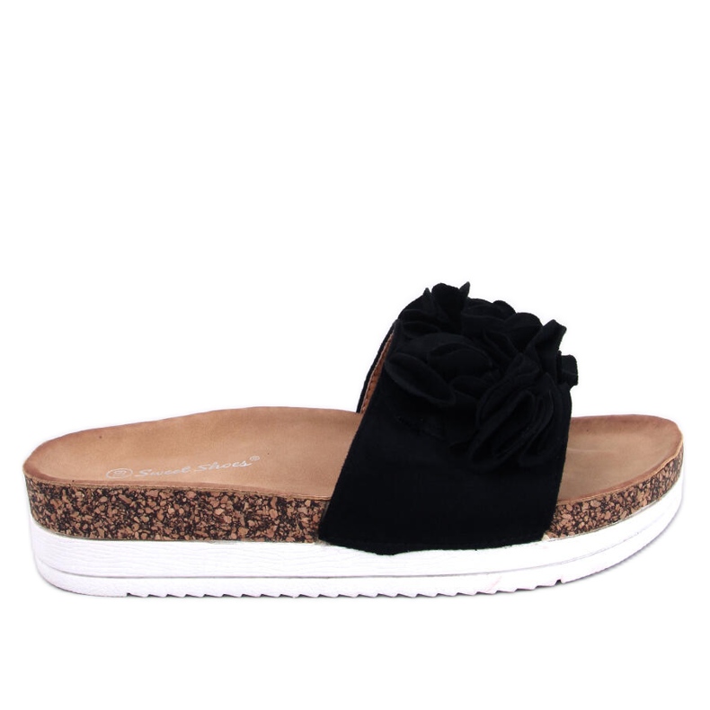 BM Chaussons Rizzo Fleur Noir le noir