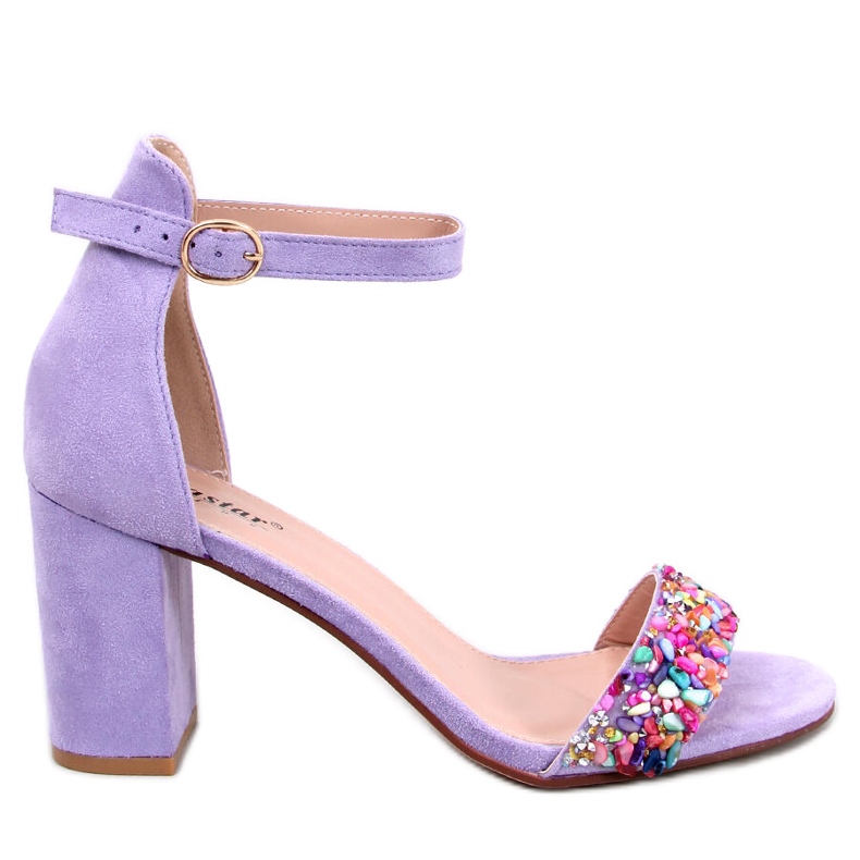 BM Sandales à talons pierre Valentine Violet BM Sandales à talons pierre Valentine Violet
