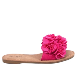 Chaussons Corey Fleur Fuchsia rose