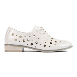 W. Potocki Chaussures à lacets femme ajourées Potocki argent