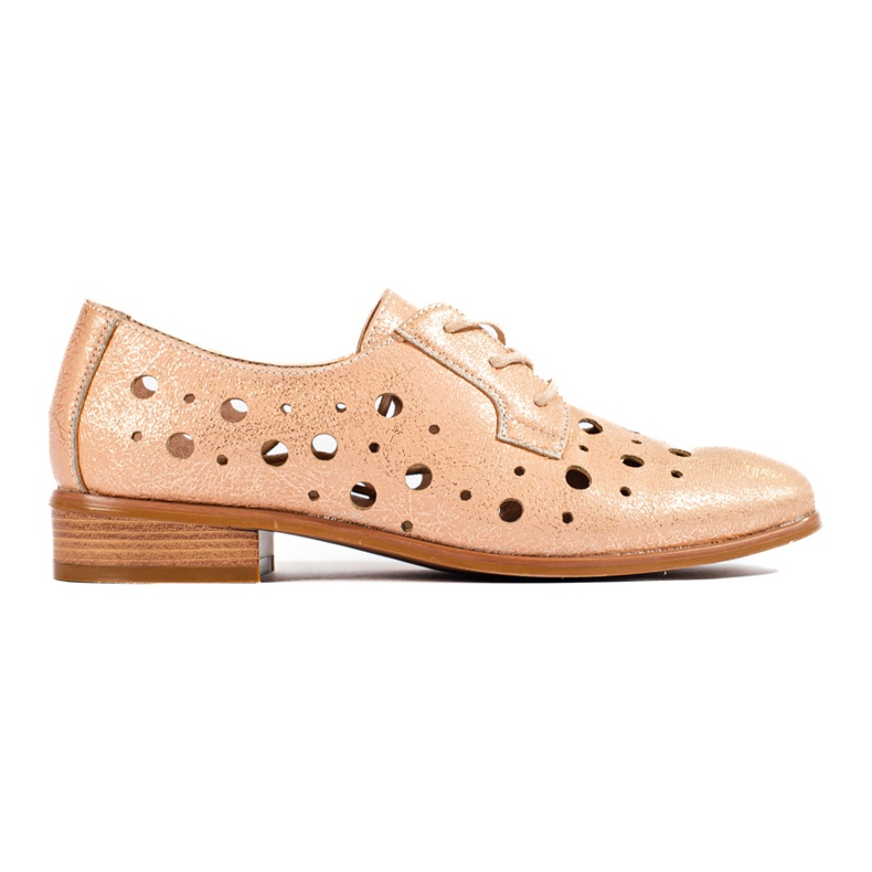 W. Potocki Chaussures à lacets femme ajourées Potocki beige