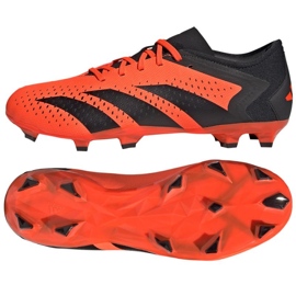 Adidas Predator Accuracy.3 L Fg M GW4601 chaussures de football rouge oranges et rouges