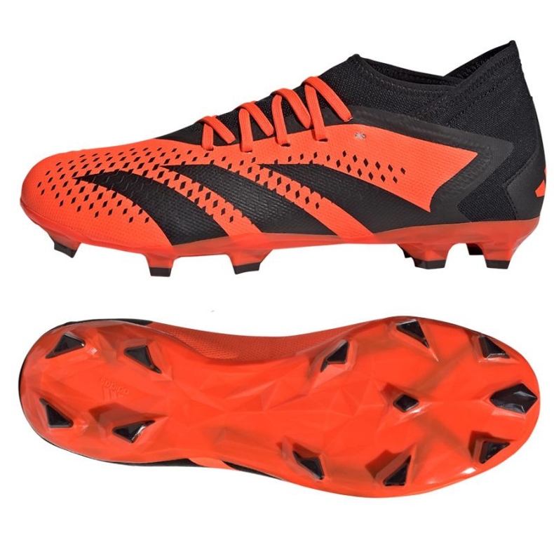 Adidas Predator Accuracy.3 Fg M GW4591 chaussures de football rouge oranges et rouges