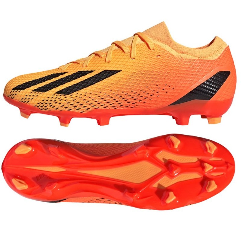 Adidas X Speedportal.3 Fg M GZ5077 chaussures de football orange oranges et rouges