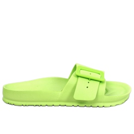 BM Claquettes en caoutchouc vert Romero avec boucle