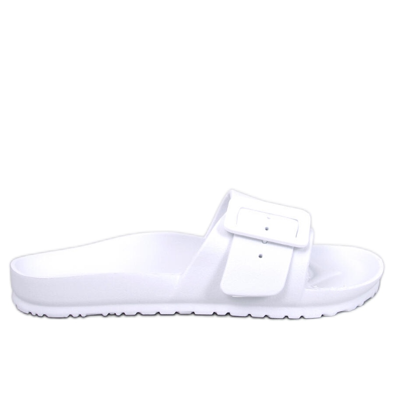 BM Claquettes en caoutchouc avec boucle Romero White blanche