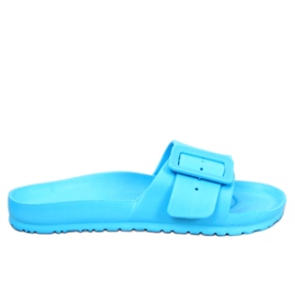 BM Claquettes en caoutchouc avec boucle Romero L.BLUE bleu