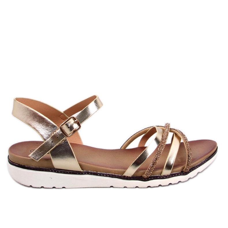 BM Sandales Marty Gold en zircone d'or