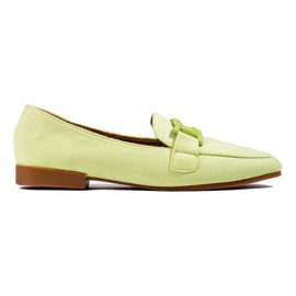 Mocassins femme en daim Shelovet vert
