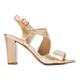 Sandales à talons dorés Shelovet