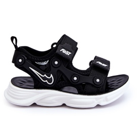 Tobias Garçons Sandales Velcro Noir Et Blanc le noir