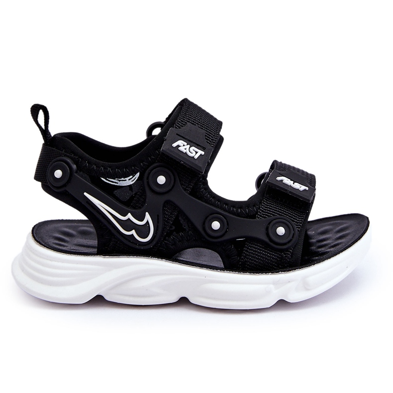 Tobias Garçons Sandales Velcro Noir Et Blanc le noir