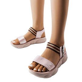 Sandales de sport roses métallisées Parsip