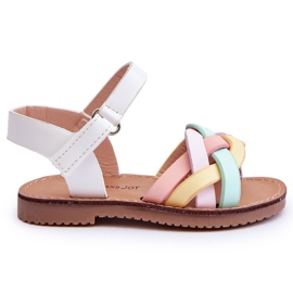 Sandales Velcro Enfant Multicolore Kimmi blanc