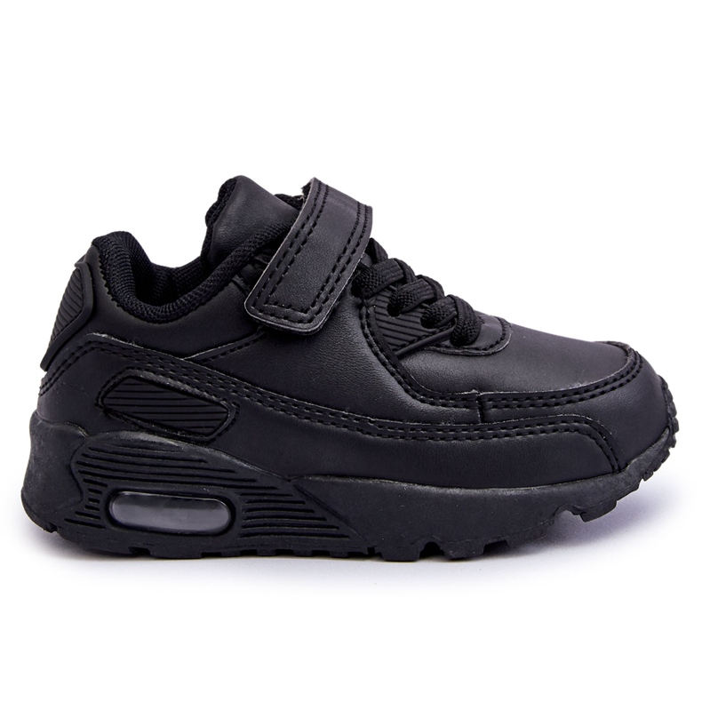 FR1 Baskets à plateforme en cuir pour enfants Noir Lori le noir