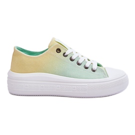 Baskets Basses Plateforme Big Star LL274A186 Jaune-Vert