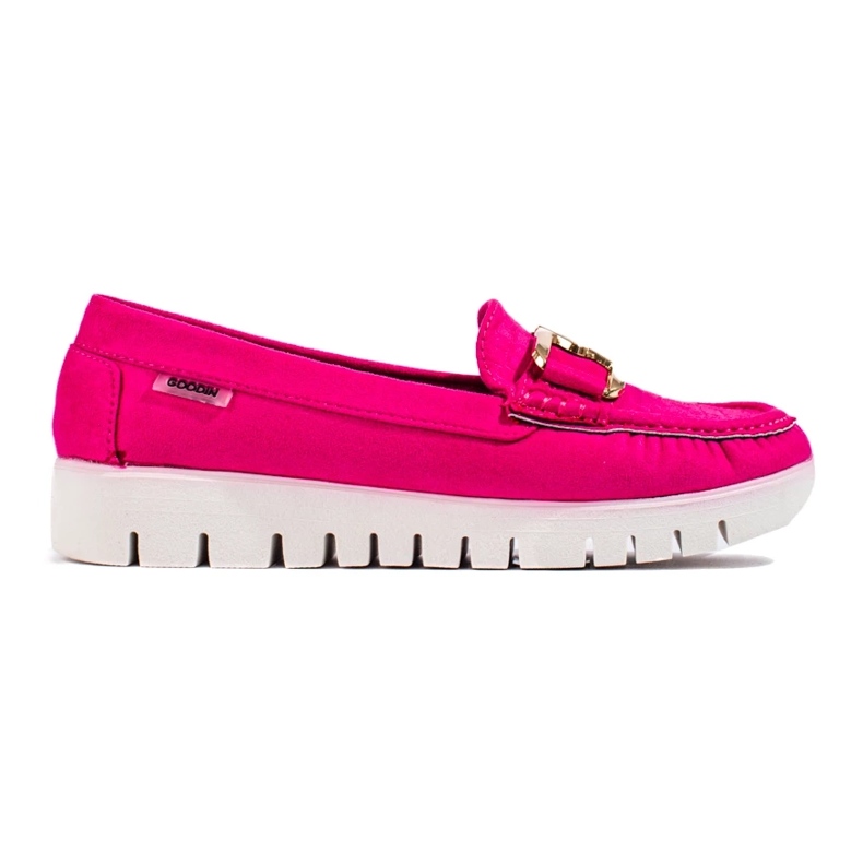 Mocassins en daim sur semelle épaisse Shelovet rose