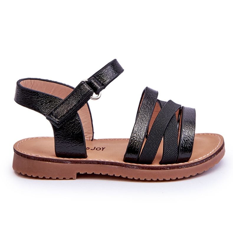 Sandales pour enfants à rayures noires Isla le noir