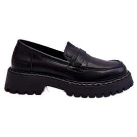 Mocassins Femme Big Star Cuir Chaussures LL274458 Noir le noir