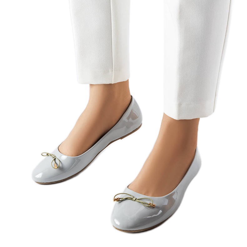 Ballerines laquées gris Lakewood