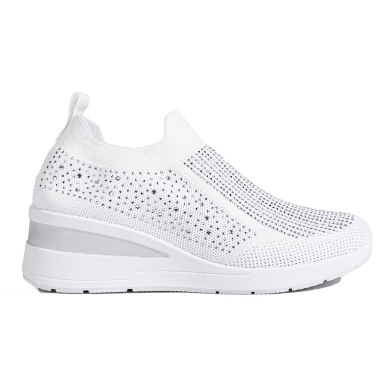 Shelovet Baskets compensées en textile blanc blanche