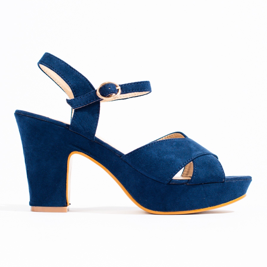 Sandales a talons hauts Shelovet bleu marine Bleu Chaussures a la mode