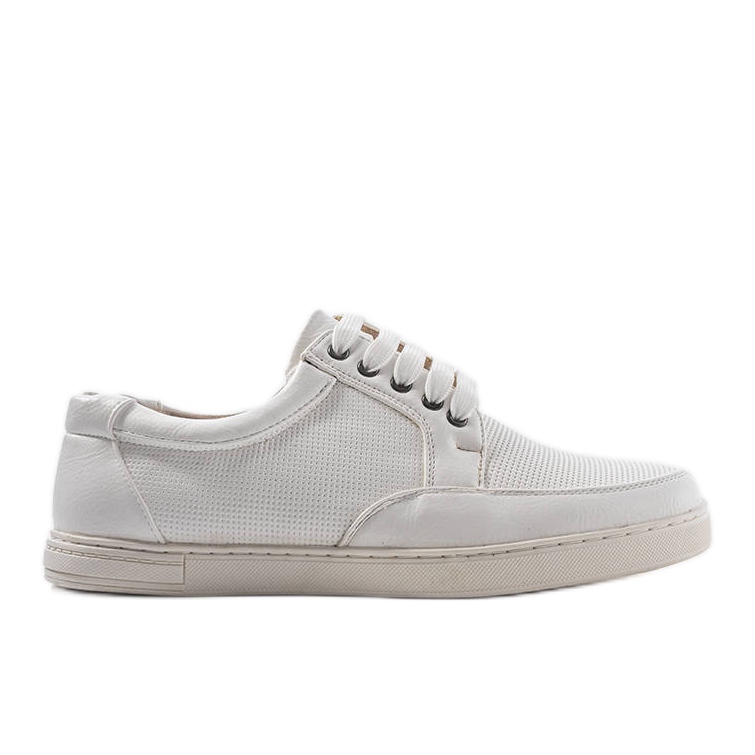 Chaussures homme blanches décorées du gaufrage Emer