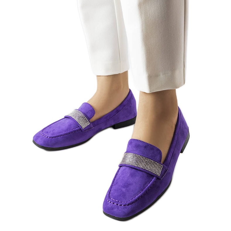 Mocassins violets à strass Mignonette
