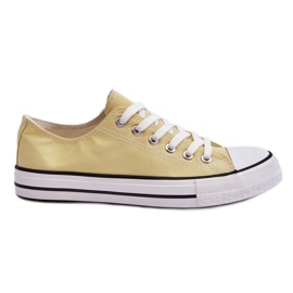 FR1 Baskets basses classiques pour femmes Jaune Vegas