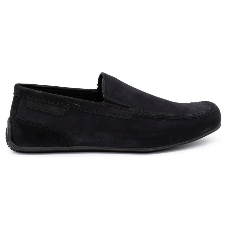 Polbut Mocassins homme cuir 2105 nubuck noir le noir