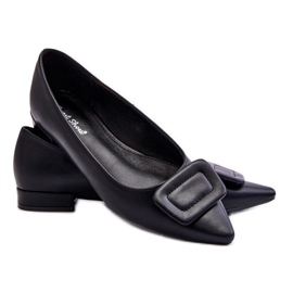 WS1 Ballerines Classiques Avec Décoration Rivea Noire