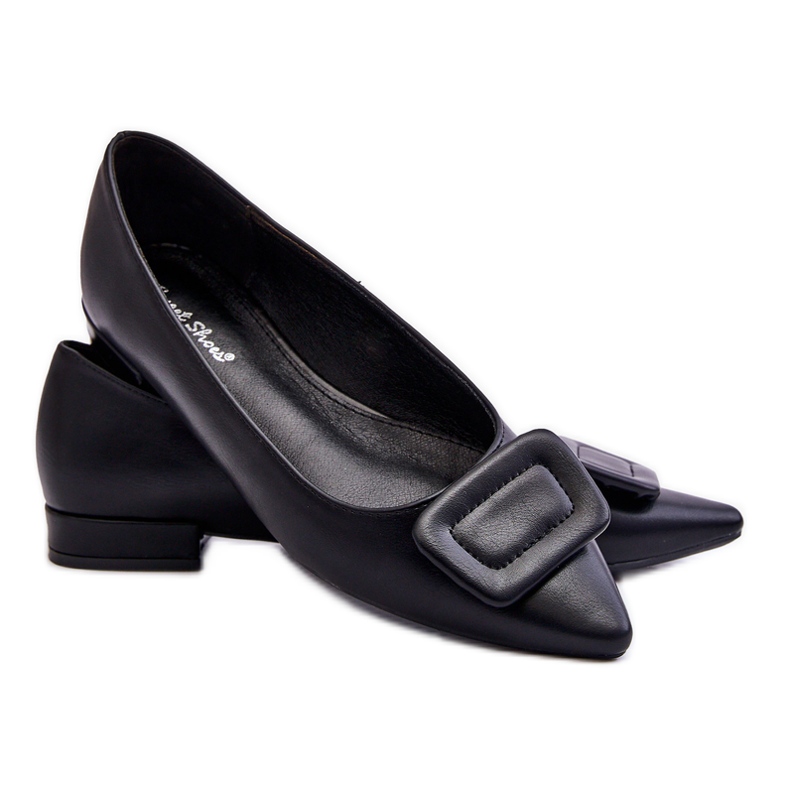 WS1 Ballerines Classiques Avec Décoration Rivea Noire le noir