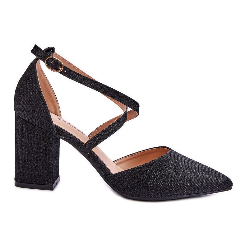 WS1 Escarpins brillants à la mode sur le talon noir Galaxy le noir