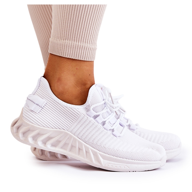 Chaussures de sport pour femmes, matière, blanc blanche